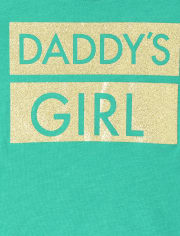 Girls Glitter Daddy's Girl Graphic Tee