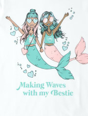 Girls Glitter Mermaid Graphic Tee