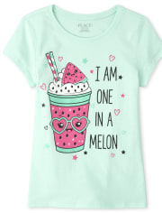 Girls Glitter Frappe Graphic Tee