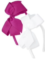 Girls Ribbon Bow Headband 2-Pack