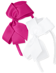 Girls Ribbon Bow Headband 2-Pack
