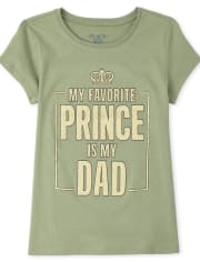 Girls Foil Prince Dad Graphic Tee