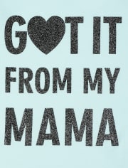Camiseta con gráfico Glitter Mama para niñas