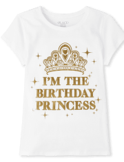 Girls Mommy And Me Foil Birthday Princess Graphic Tee