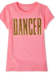 Girls Glitter Dancer Graphic Tee