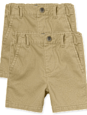 Baby And Toddler Boys Uniform Chino Shorts 2-Pack