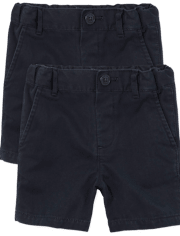 Baby And Toddler Boys Uniform Chino Shorts 2-Pack