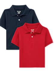 Baby And Toddler Uniform Pique Polo 2-Pack