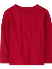 Camiseta básica con capas de uniforme para bebés y niños pequeños, paquete de 4