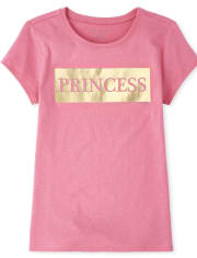 Girls Mommy And Me Foil Princess Matching Graphic Tee