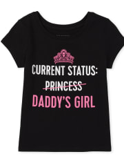 Baby And Toddler Girls Glitter Daddy's Girl Graphic Tee