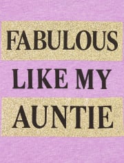 Baby And Toddler Girls Glitter Fabulous Like Auntie Graphic Tee