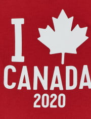 T-shirt graphique assorti pour bébés et petites filles, fête de la famille du Canada 2020