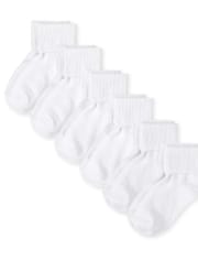 Girls Turn Cuff Socks 6-Pack