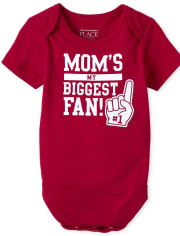 Baby Boys Mom's My Biggest Fan Graphic Bodysuit