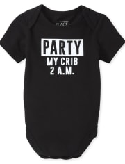 Baby Boys Party Graphic Bodysuit