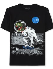 Camiseta con gráfico Space Dino para niños