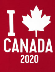 Boys Matching Family Canada Day Short Sleeve I Love Canada 2020 Graphic Tee