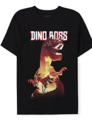 Camiseta con estampado Dino Boss para niños