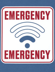 Camiseta con gráfico de Wi-Fi de emergencia para niños