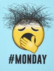 Boys Monday Emoji Graphic Tee