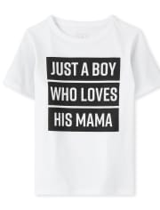 Camiseta con estampado de mamá para bebés y niños pequeños