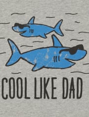 Baby And Toddler Boys Dad Shark Graphic Tee