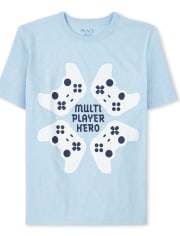 Camiseta con gráfico de videojuego para niños