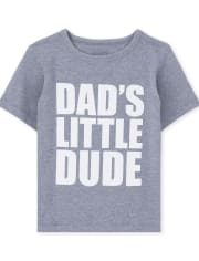 Baby and Toddler Boys Dad's Little Dude Graphic Tee