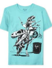 Camiseta estampada con banda Dino para niños