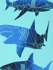 Camiseta con estampado de tiburón para niños