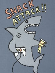 Camiseta estampada Snack Attack Shark para niño