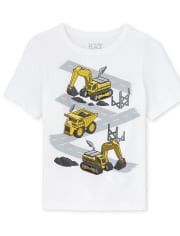 Baby And Toddler Boys Construction Truck Graphic Tee