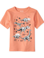 Camiseta con estampado de dinosaurio para bebés y niños pequeños