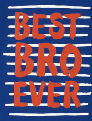 Camiseta estampada Best Bro Ever para bebés y niños pequeños