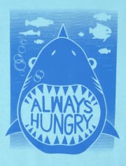Baby And Toddler Boys Hungry Shark Graphic Tee