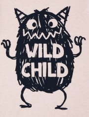 Camiseta con gráfico de monstruo infantil salvaje para bebés y niños pequeños