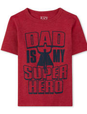 Baby And Toddler Boys Dad Superhero Graphic Tee