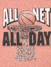 Boys Short Sleeve All Net All Day Basketball Graphic Tee