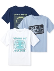 Boys Short Sleeve Video Game Graphic Tee 3-Pack | The Children's Place