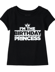 Bebe Et Toute Petite Filles Correspondant A La Famille A Manches Courtes I M The Birthday Princess Graphic Tee