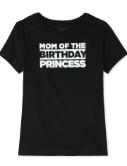 Camiseta gráfica de cumpleaños familiar a juego para mujer