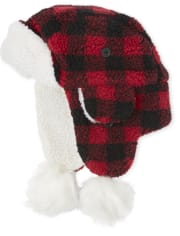 Girls Matching Family Buffalo Plaid Trapper Hat