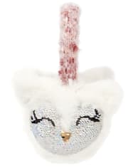 Girls Flip Sequin Owl Ear Muffs