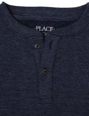 Camiseta térmica Henley para niño