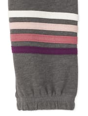 Pantalones deportivos de rizo francés a rayas Active para niñas