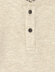 The Childrens Place Boys Baby and Toddler Thermal Henley Top