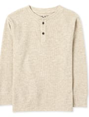 The Childrens Place Boys Baby and Toddler Thermal Henley Top