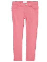 Jeggings de felpa francesa con purpurina para niñas