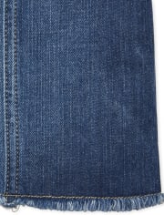 Girls Two Tone Denim Skirt